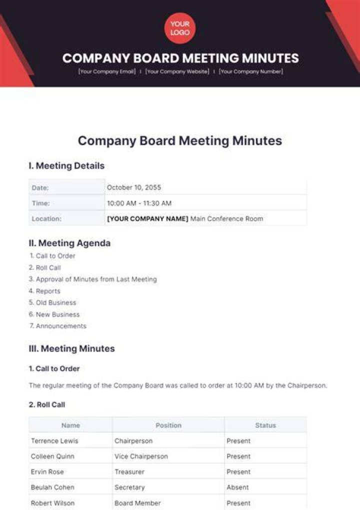 Are company board minutes confidential?