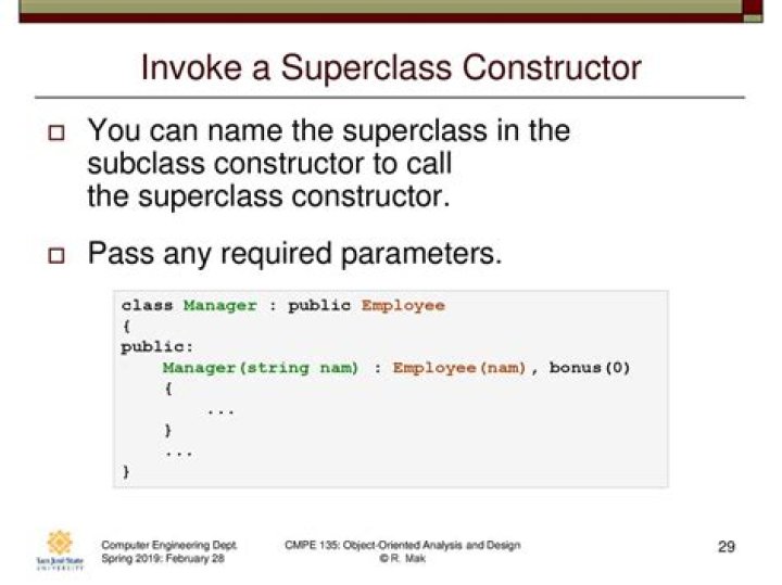 Can a subclass use a superclass constructor?