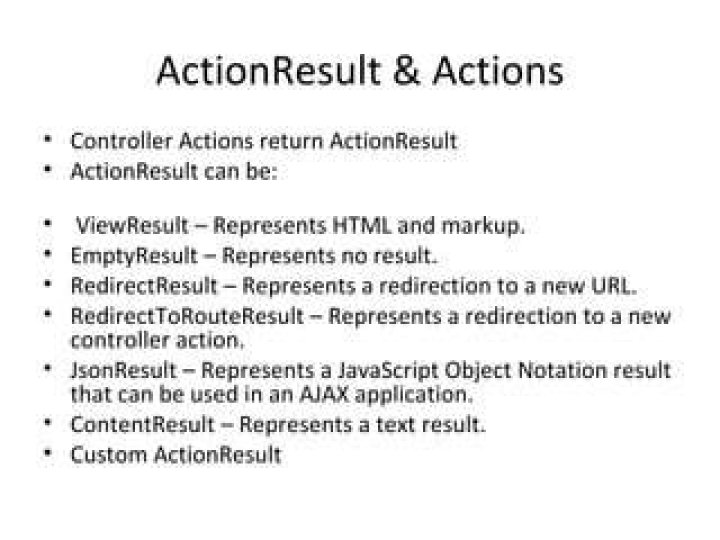 Can I return ActionResult Instead of view result?