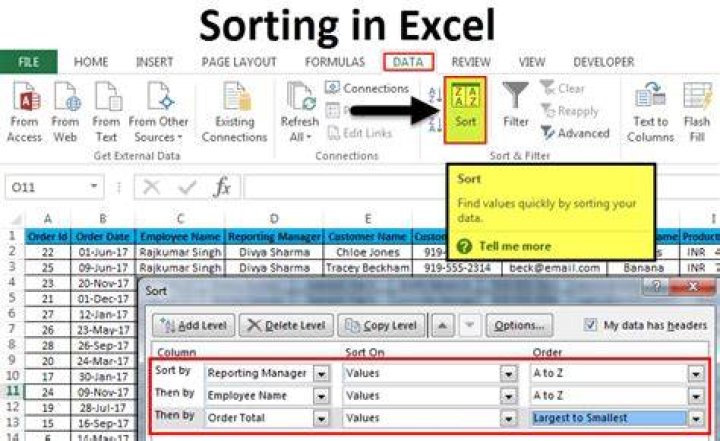 Can you sort multiple sheets in Excel?