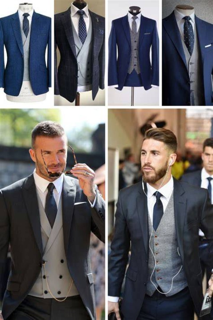 Can you wear a grey waistcoat with a navy suit?