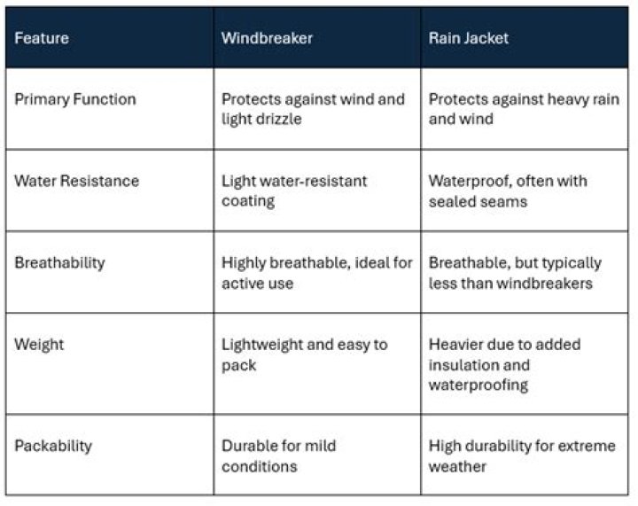 Do rain jackets help with wind?
