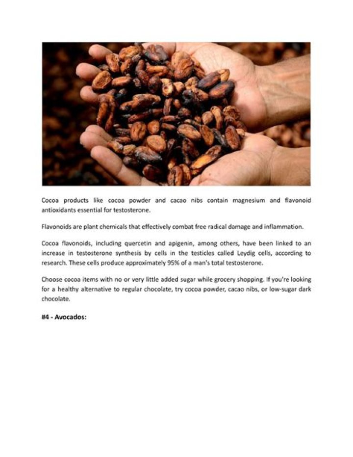 Does cocoa raise testosterone?