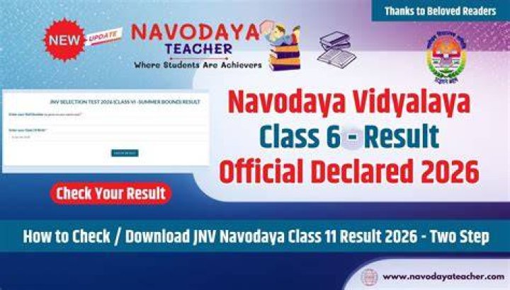 How can I check my navodaya Class 6 2021 Result?