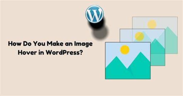 How do I add hover to an image in WordPress?