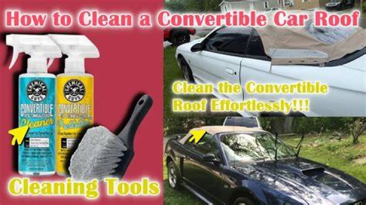 How do I clean a convertible roof?