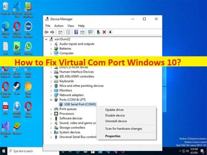 How do I force a port in Windows 10?