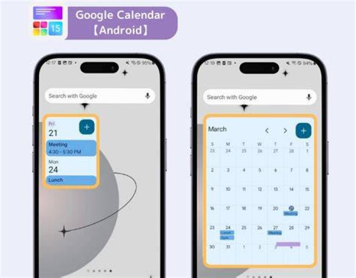 How do I get the calendar widget on my Android?