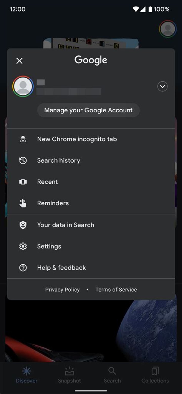How do I open Google mobile settings?