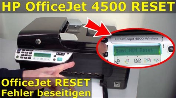 How do I reset my HP OfficeJet 4500?