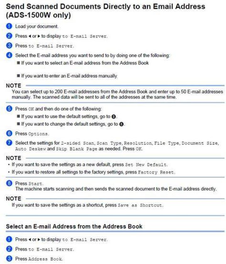 How do I scan directly to email?