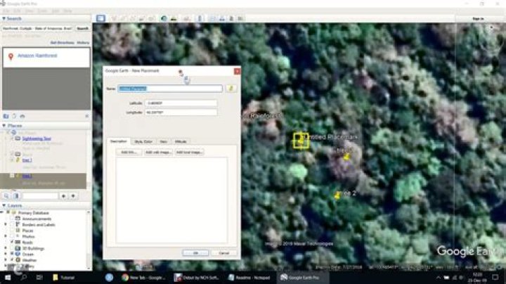 How do you add a township and range on Google Earth?