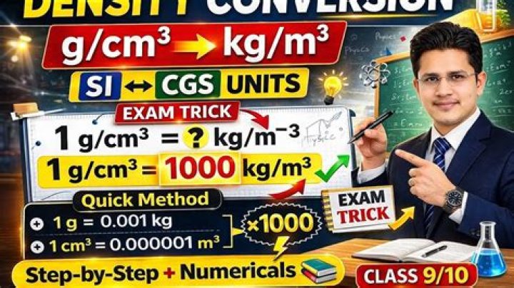 How do you change density from kg m3 to G cm3?