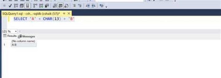How do you insert a line break in SQL query?
