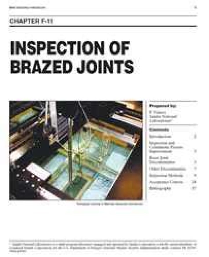 How do you inspect a brazed joint?