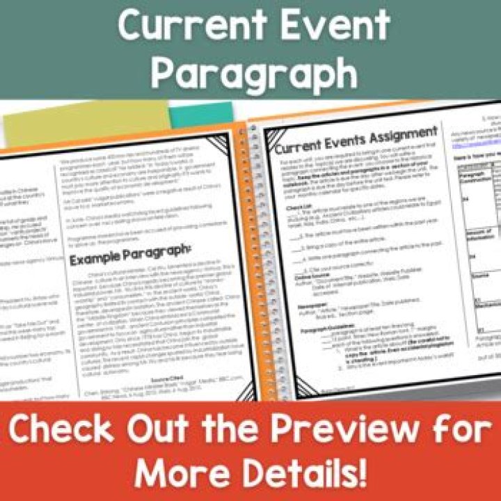 How do you start a current event paragraph?