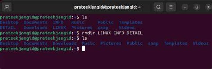 How do you use rmdir?