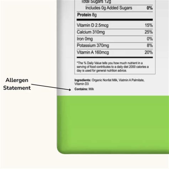 How do you write an allergen statement?