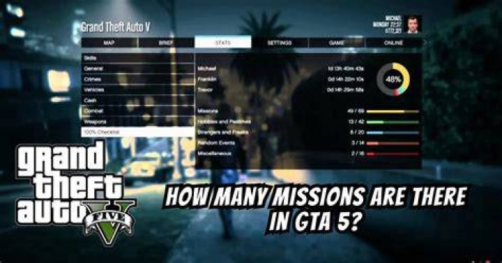 How many missions are there in GTA 5 PS4?