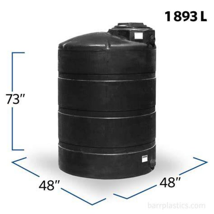 How much does a 500 gallon water tank cost?