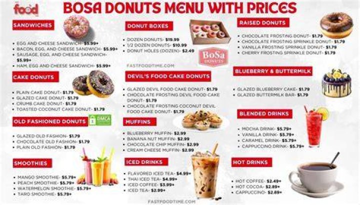 How much is a dozen of BoSa Donuts?