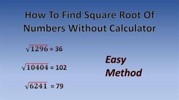 How to solve square roots without calculator?