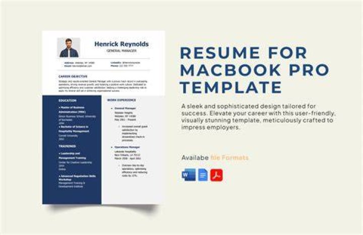 Is there a resume template on Macbook?