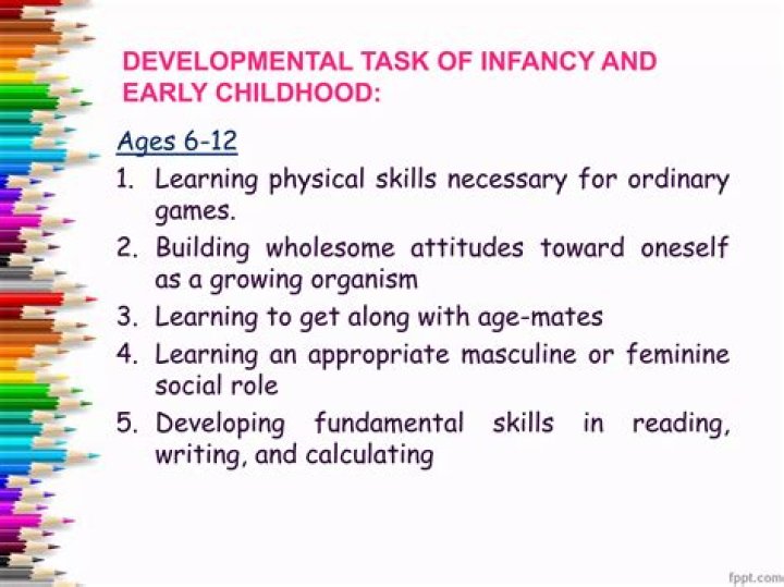 What are 5 developmental tasks of infancy?
