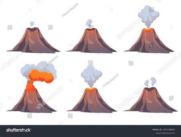 What are the 4 steps of a volcano?