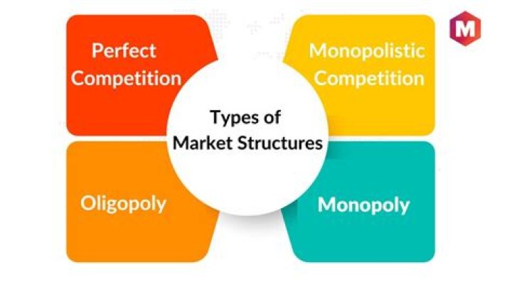 What are the 4 types of market structures give an example of each one?