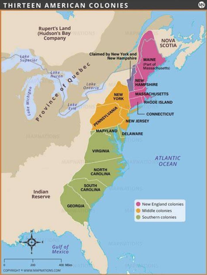 What are the 7 colonies?