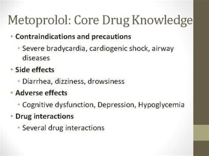 What are the contraindications of metoprolol?