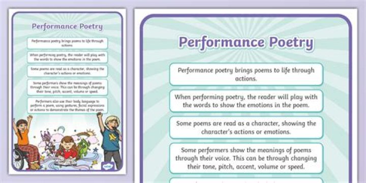 What are the features of a performance poem?