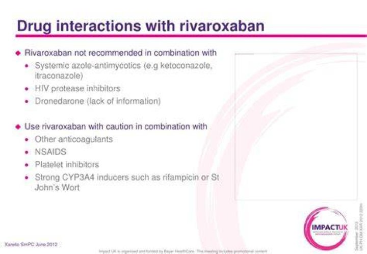 What class of drug is rivaroxaban?