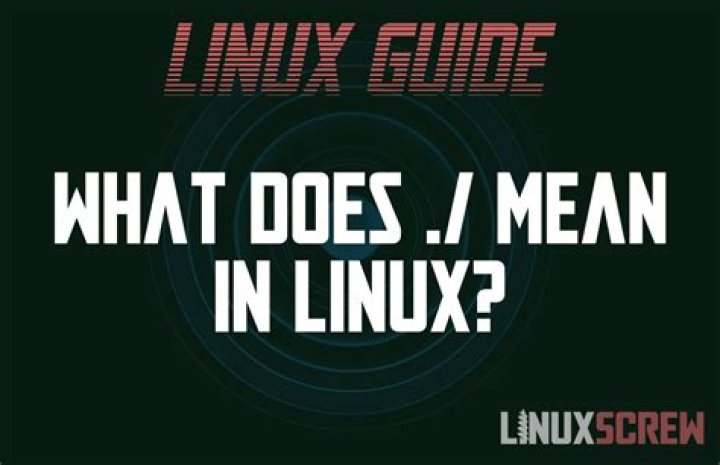 What does a dot mean Linux?