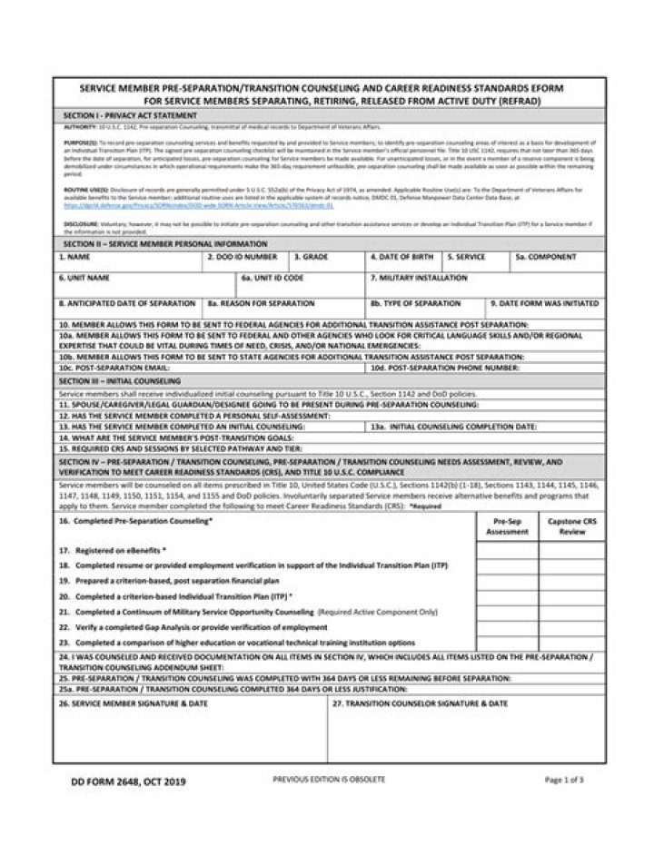 What is a 2648 form?