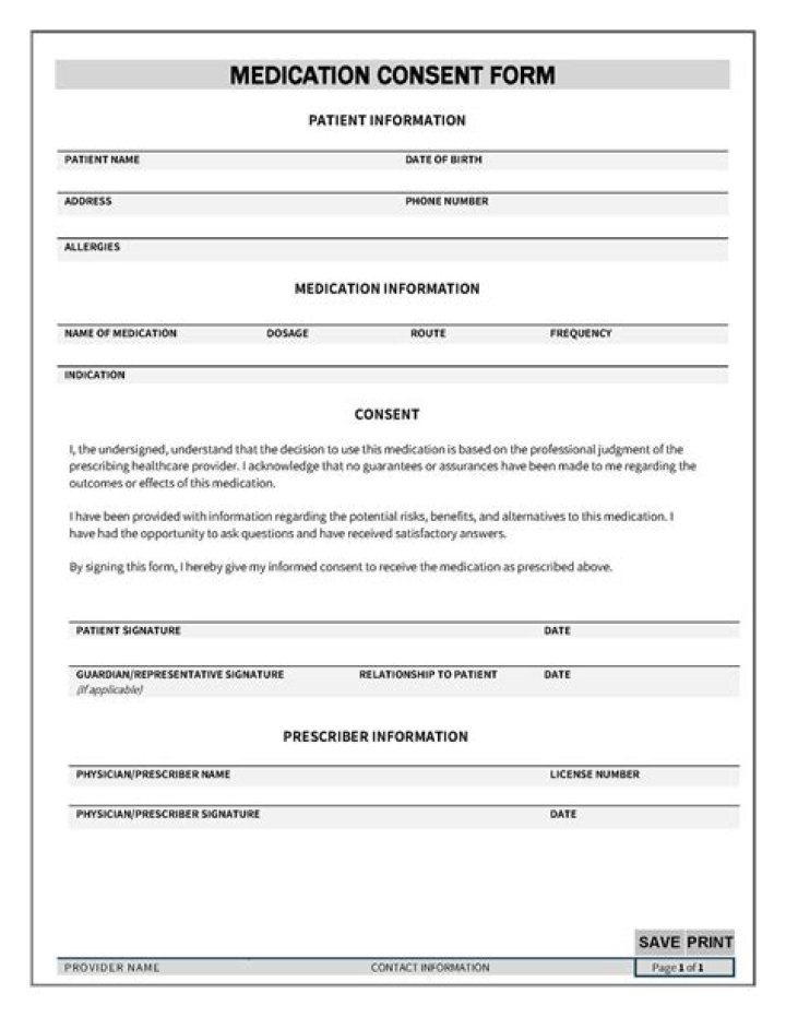 What is medication consent form?