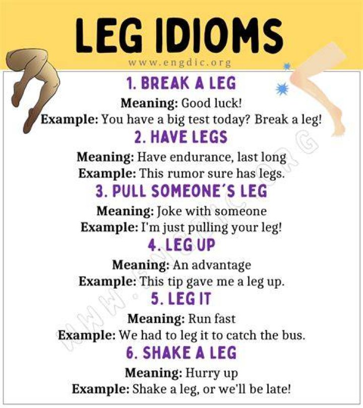 What is the idiom of leg?