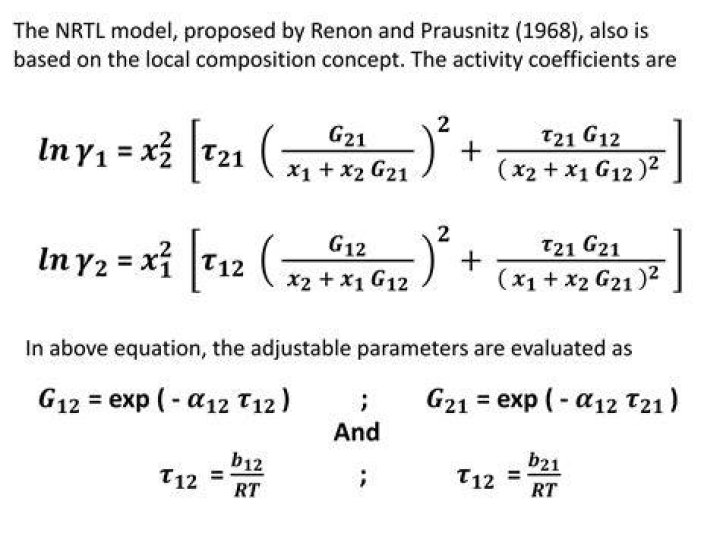 What is the NRTL model good for?