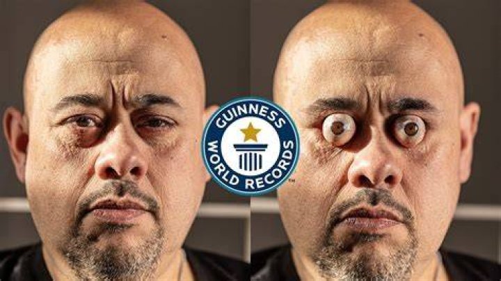 What is the world record for eye popping?