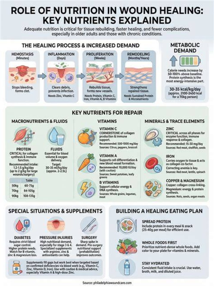 What nutrition is needed for wound healing?