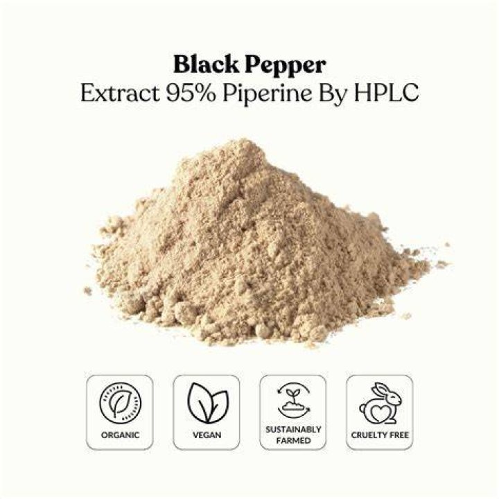 What percent of black pepper is piperine?