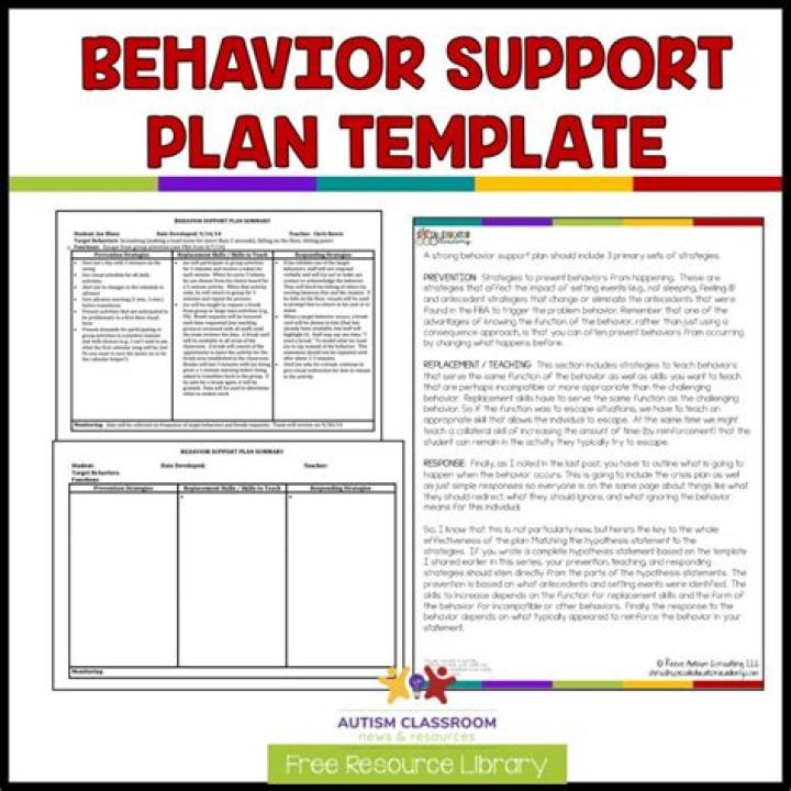 What should be included in a Behaviour support plan?