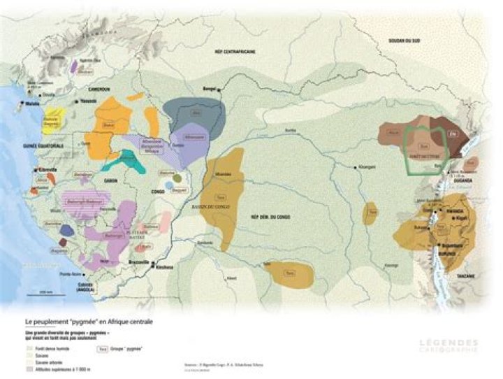 Where are pygmies generally located in Africa?