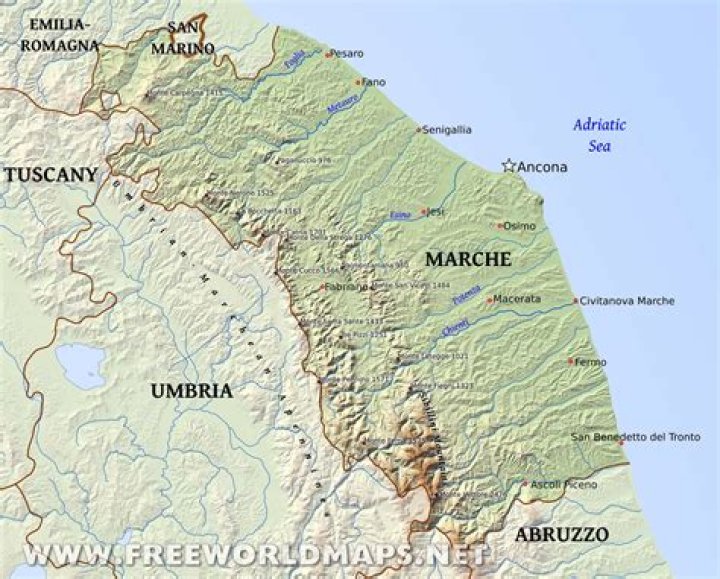 Where in Italy is Marche located?
