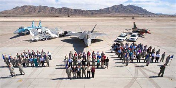 Where is the teddy bear in Nellis Air Force Base?