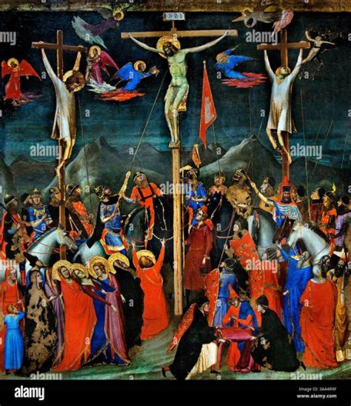 Who is the painter of the crucifixion?