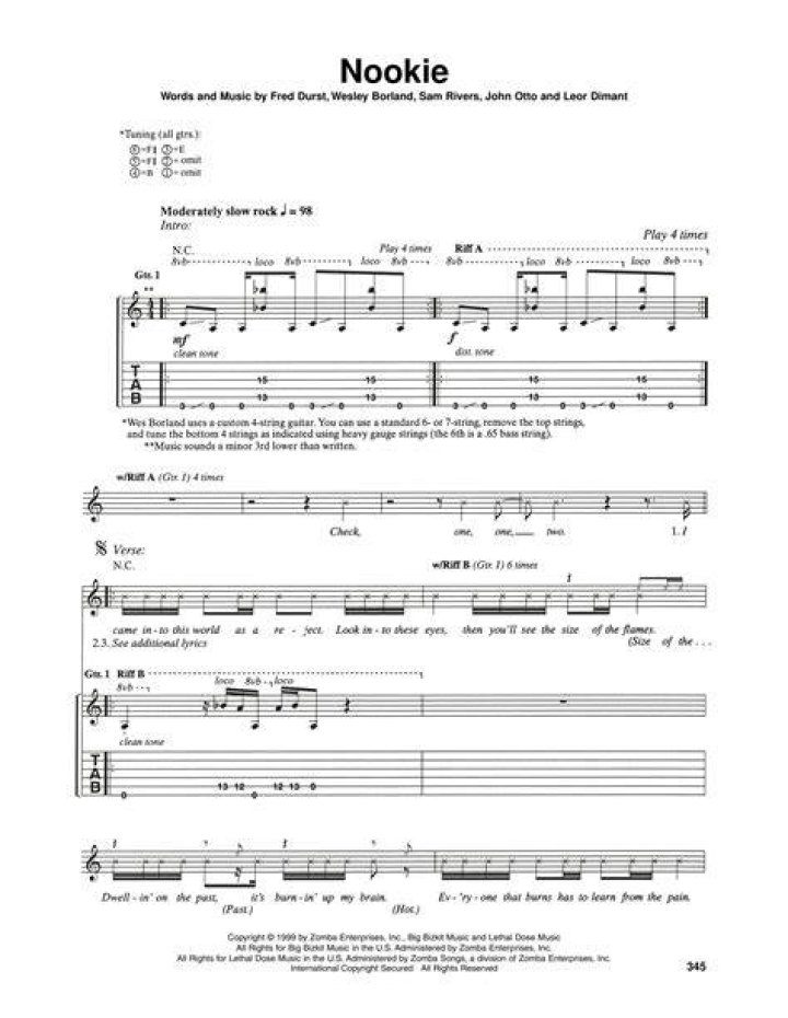 Who originally wrote the song nookie?